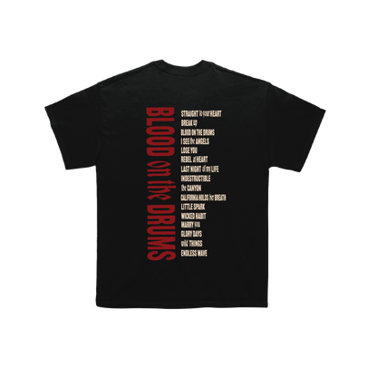 BLOOD ON THE DRUMS TRACKLIST TEE